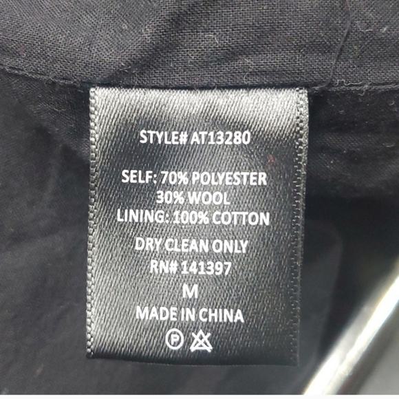 Lightweight Longline Coat Wool Blend Lined Pockets M - Picture 4 of 12